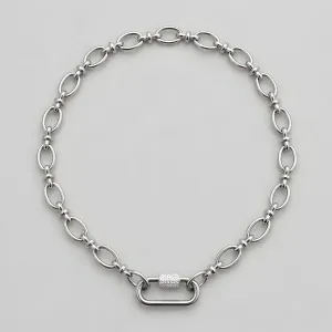 Womens necklace steel 316L silver