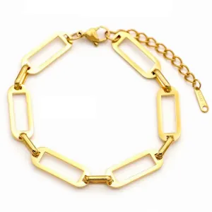 Γυναικείο βραχιόλι αλυσίδα 8mm ατσάλι 316L επίχρυσο bode 03211