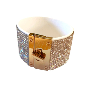 Women's bracelet with white Stones gold