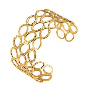 Γυναικείο βραχιόλι χειροπέδα με σχέδιο ατσάλι 316L χρυσό bode 03407