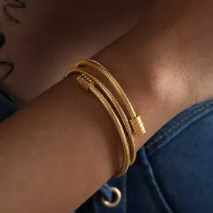 Women's steel bracelet 316L gold