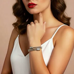 Women's steel bracelet 316L silver