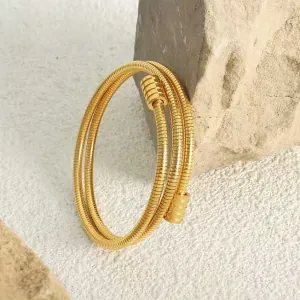 Women's steel bracelet 316L gold