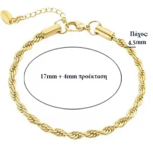 Women's steel bracelet 316L gold