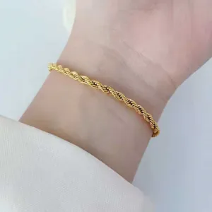 Women's steel bracelet 316L gold