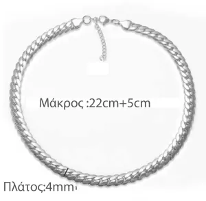 Stainless Steel Anklet in silver color