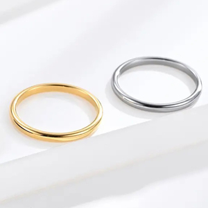 Unisex ring steel 316L in gold color