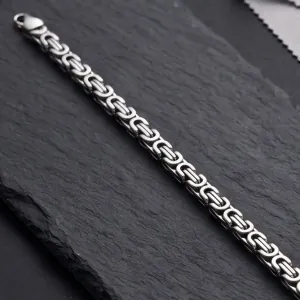 Ανδρικό Σετ Αλυσίδα Λαιμού & Βραχιόλι Ατσάλι 316L Ασημί bode 03581