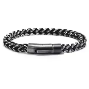 Men's stainless steel bracelet 316L black