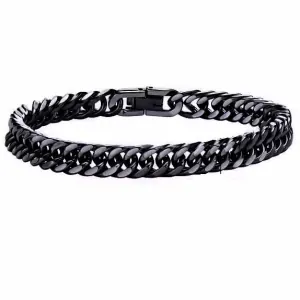 Men's stainless steel bracelet 316L black