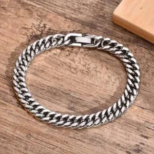 Men's stainless steel bracelet 316L black