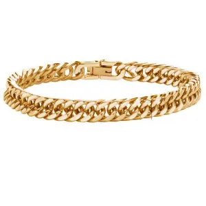 Men's stainless steel bracelet 316L gold