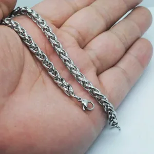 Men's stainless steel bracelet 316L silver