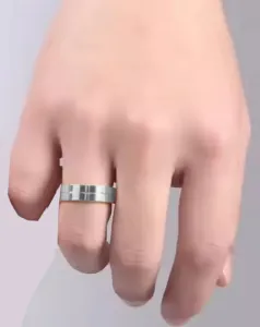 Unisex δαχτυλίδι Βέρα 6mm ατσάλι 316L ασημί bode 03791