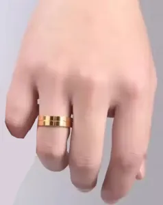Unisex δαχτυλίδι Βέρα 6mm ατσάλι 316L χρυσό bode 03790