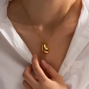 Women's Set necklace-earrings-bracelet Chunky Dropssteel 316L gold