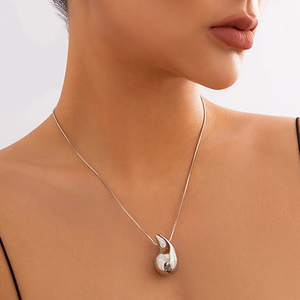 Women's Set necklace-earrings-bracelet Chunky Dropssteel 316L silver