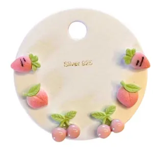 Children's Children's Hypoallergenic Earrings Set 3 pairs silver 925 silver