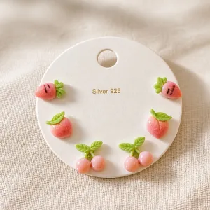 Children's Children's Hypoallergenic Earrings Set 3 pairs silver 925 silver