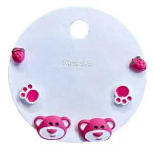 Children's Children's Hypoallergenic Earrings Set 3 pairs silver 925 silver