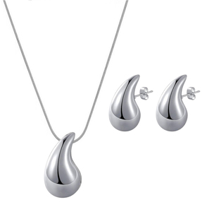 Women's Set necklace-earrings Chunky Dropssteel 316L gold