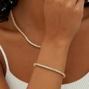 Γυναικείο Σετ Kολιέ & Βραχιόλι ατσάλι 316L ασημί bode 04086