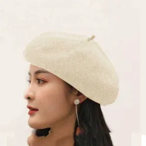  Γυναικείο Πλεκτό Καπέλο-Μπερές One Size εκρού bode 05-0570