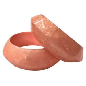 Women's bracelets set of 2 pcs. in pink color