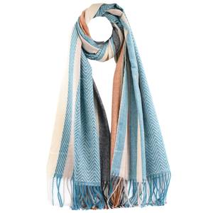  Women's scarf Verde 06-0706 blue/taupe