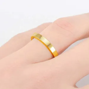 Unixex δαχτυλίδι Βέρα 3mm ατσάλι 316L χρυσό bode 06015G