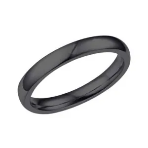 Men's ring 4mm 316L steel black