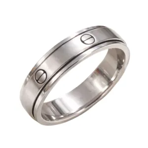Men's ring Wedding ring stainless steel silver