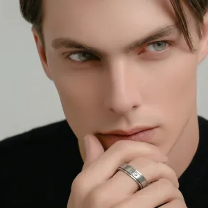 Men's ring Wedding ring stainless steel silver