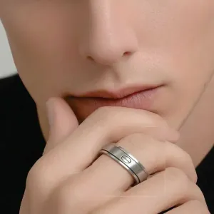 Men's ring Wedding ring stainless steel silver