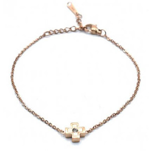 Women's steel bracelet 316L rose-gold