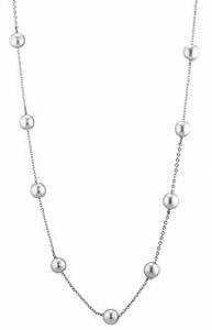 316L steel pearls necklace in silver