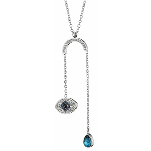 Womens necklace eyesteel 316L silver