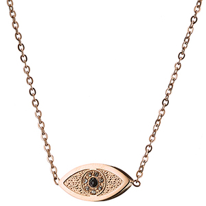 Womens necklace steel 316 L rose-gold