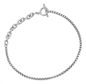 Womens necklace  steel 316 L silver Art 07110