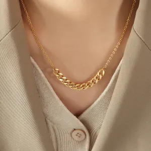 Γυναικείο Κολιέ με ιδιαίτερο σχέδιο ατσάλι 316L χρυσό bode 07182