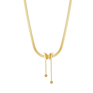 Womens necklace steel 316L gold 