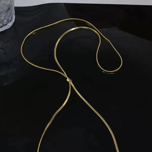 Γυναικείο κολιέ αλυσίδα φίδι μακρύ ατσάλι 316L  χρυσό bode 07248