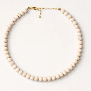 Γυναικείο Κολιέ με γυάλινες χάντρες ανοξείδωτο ατσάλι μπεζ bode 07278