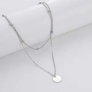 Women's necklace steel 316L silver 