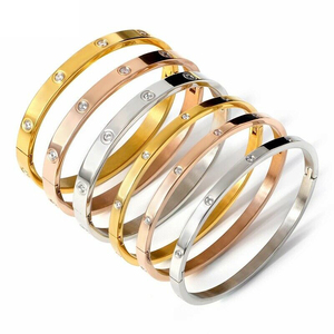 Women's steel bracelet 316L rose-gold