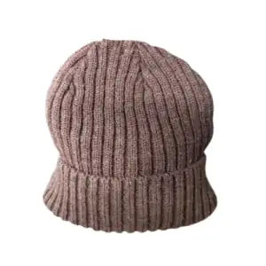 Men's knitted neck warmer-cap set Verde 12-0207 taupe