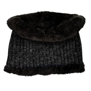 Men's knitted neck-cap set Verde 12-0207 black