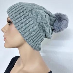 Women's knitted cap Verde 12-0272 gray