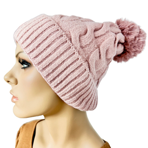 Verde Set Women's Hat-Scarf one size 12-0488 pink
