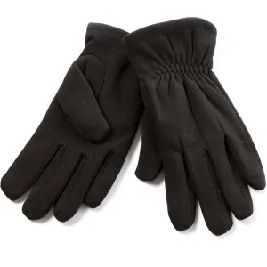 Men's knitted scarf-gloves set Verde 12-1105 black